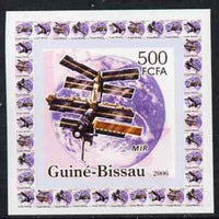 Guinea - Bissau 2006 Satellites #2 - Mir individual imperf deluxe sheet unmounted mint. Note this item is privately produced and is offered purely on its thematic appeal