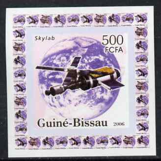 Guinea - Bissau 2006 Satellites #4 - Skylab individual imperf deluxe sheet unmounted mint. Note this item is privately produced and is offered purely on its thematic appeal