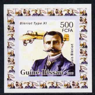 Guinea - Bissau 2006 Great Inventors #4 - Louis Bleriot & Type XI plane individual imperf deluxe sheet unmounted mint. Note this item is privately produced and is offered purely on its thematic appeal