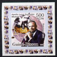 Guinea - Bissau 2006 Space Pioneers #4 - Neil Armstrong & Apollo Lunar Module individual imperf deluxe sheet unmounted mint. Note this item is privately produced and is offered purely on its thematic appeal