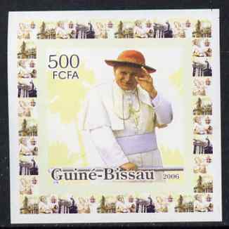 Guinea - Bissau 2006 The Pope #2 individual imperf deluxe sheet unmounted mint. Note this item is privately produced and is offered purely on its thematic appeal