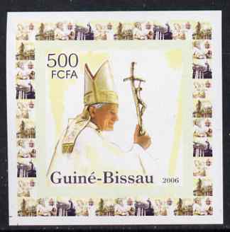 Guinea - Bissau 2006 The Pope #3 individual imperf deluxe sheet unmounted mint. Note this item is privately produced and is offered purely on its thematic appeal
