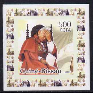 Guinea - Bissau 2006 The Pope #4 individual imperf deluxe sheet unmounted mint. Note this item is privately produced and is offered purely on its thematic appeal