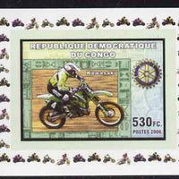 Congo 2006 Motorcycles #3 - Kawasaki & Rotary Logo individual imperf deluxe sheet unmounted mint. Note this item is privately produced and is offered purely on its thematic appeal