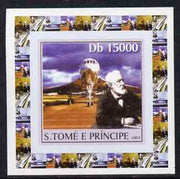 St Thomas & Prince Islands 2004 Jules Verne #1 - With Concorde individual imperf deluxe sheet unmounted mint. Note this item is privately produced and is offered purely on its thematic appeal