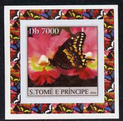 St Thomas & Prince Islands 2004 Butterflies #1 individual imperf deluxe sheet unmounted mint. Note this item is privately produced and is offered purely on its thematic appeal