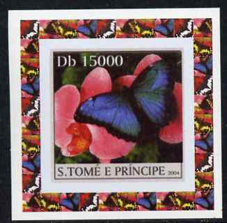 St Thomas & Prince Islands 2004 Butterflies #3 individual imperf deluxe sheet unmounted mint. Note this item is privately produced and is offered purely on its thematic appeal