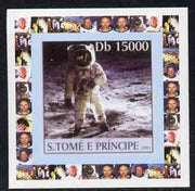 St Thomas & Prince Islands 2003 Apollo 11 #3 - On the Moon individual imperf deluxe sheet unmounted mint. Note this item is privately produced and is offered purely on its thematic appeal