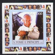 St Thomas & Prince Islands 2003 Apollo 11 #4 - Buzz Aldrin individual imperf deluxe sheet unmounted mint. Note this item is privately produced and is offered purely on its thematic appeal
