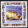 St Thomas & Prince Islands 2003 Apollo 11 #5 - Splashdown individual imperf deluxe sheet unmounted mint. Note this item is privately produced and is offered purely on its thematic appeal
