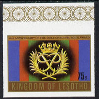 Lesotho 1981 Duke of Edinburgh Award Scheme 75s Symbol imperf unmounted mint, pairs & gutter pairs available - price pro-rata, SG 466var