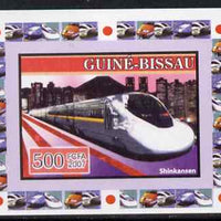 Guinea - Bissau 2007 High Speed Trains #1 - Shinkansen individual imperf deluxe sheet unmounted mint