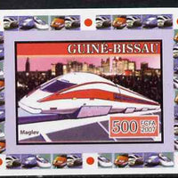 Guinea - Bissau 2007 High Speed Trains #3 - Maglev individual imperf deluxe sheet unmounted mint