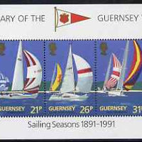 Guernsey 1991 Centenary of Guernsey Yacht Club perf m/sheet unmounted mint, SG MS 529