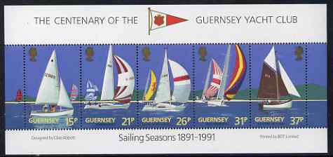 Guernsey 1991 Centenary of Guernsey Yacht Club perf m/sheet unmounted mint, SG MS 529