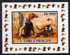 St Thomas & Prince Islands 2007 Dinosaurs #1 individual imperf deluxe sheet unmounted mint. Note this item is privately produced and is offered purely on its thematic appeal