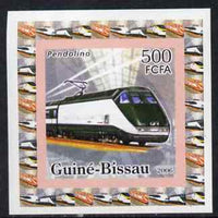 Guinea - Bissau 2006 High Speed Trains #4 - Pendolino individual imperf deluxe sheet unmounted mint. Note this item is privately produced and is offered purely on its thematic appeal