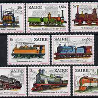 Zaire 1980 Locomotives perf set of 8 unmounted mint SG 977-84