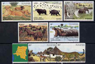 Zaire 1982 Virunga National Park perf set of 7 unmounted mint SG 1120-26