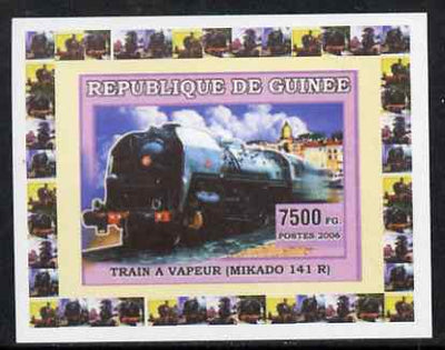 Guinea - Conakry 2006 Steam Trains - Mikado individual imperf deluxe sheet unmounted mint. Note this item is privately produced and is offered purely on its thematic appeal
