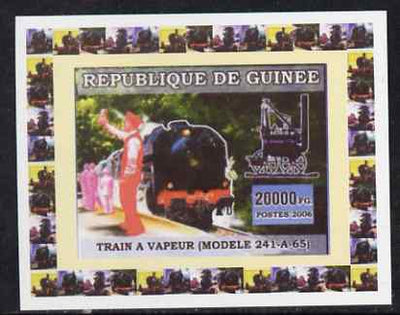 Guinea - Conakry 2006 Steam Trains - Modele 241-A-65 individual imperf deluxe sheet unmounted mint. Note this item is privately produced and is offered purely on its thematic appeal