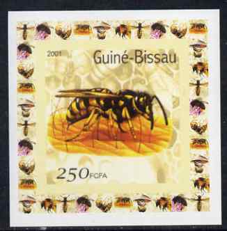 Guinea - Bissau 2001 Bees #2 individual imperf deluxe sheet unmounted mint. Note this item is privately produced and is offered purely on its thematic appeal