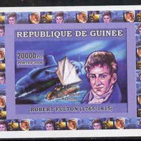 Guinea - Bissau 2006 Submarines #3 - Nautilus & Robert Fulton individual imperf deluxe sheet unmounted mint. Note this item is privately produced and is offered purely on its thematic appeal