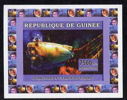 Guinea - Bissau 2006 Submarines #4 - Nautilus & Titanic individual imperf deluxe sheet unmounted mint. Note this item is privately produced and is offered purely on its thematic appeal