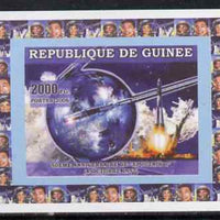 Guinea - Conakry 2006 Space Anniversaries #1 - Sputnik individual imperf deluxe sheet unmounted mint. Note this item is privately produced and is offered purely on its thematic appeal