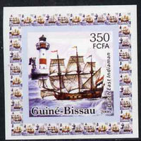 Guinea - Bissau 2006 Ships & Lighthouses #1 - Dutch East Indiaman individual imperf deluxe sheet unmounted mint. Note this item is privately produced and is offered purely on its thematic appeal