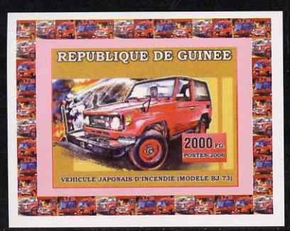 Guinea - Conakry 2006 Japanese Fire Engines #1 individual imperf deluxe sheet unmounted mint. Note this item is privately produced and is offered purely on its thematic appeal