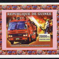 Guinea - Conakry 2006 Japanese Fire Engines #4 individual imperf deluxe sheet unmounted mint. Note this item is privately produced and is offered purely on its thematic appeal