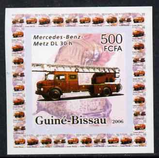 Guinea - Bissau 2006 Mercedes-Benz Fire Engines #2 - DL-30h individual imperf deluxe sheet unmounted mint. Note this item is privately produced and is offered purely on its thematic appeal