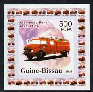 Guinea - Bissau 2006 Mercedes-Benz Fire Engines #3 - LF-16 individual imperf deluxe sheet unmounted mint. Note this item is privately produced and is offered purely on its thematic appeal
