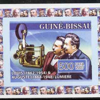 Guinea - Bissau 2007 Inventors #1 - Louis & Auguste Lumiere individual imperf deluxe sheet unmounted mint. Note this item is privately produced and is offered purely on its thematic appeal