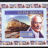 Guinea - Bissau 2007 Inventors #2 - Rudolf Diesel individual imperf deluxe sheet unmounted mint. Note this item is privately produced and is offered purely on its thematic appeal