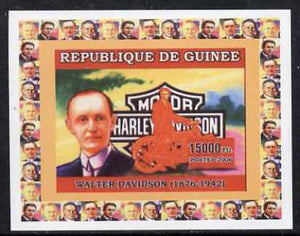 Guinea - Conakry 2006 Harley Davidson Motorcycles #3 - Walter Davidson individual imperf deluxe sheet unmounted mint. Note this item is privately produced and is offered purely on its thematic appeal