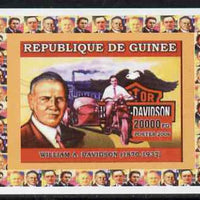 Guinea - Conakry 2006 Harley Davidson Motorcycles #4 - William Davidson individual imperf deluxe sheet unmounted mint. Note this item is privately produced and is offered purely on its thematic appeal