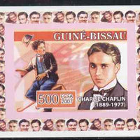 Guinea - Bissau 2007 Cinema Stars #2 - Charlie Chaplin individual imperf deluxe sheet unmounted mint. Note this item is privately produced and is offered purely on its thematic appeal