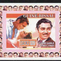 Guinea - Bissau 2007 Cinema Stars #3 - Clark Gable individual imperf deluxe sheet unmounted mint. Note this item is privately produced and is offered purely on its thematic appeal