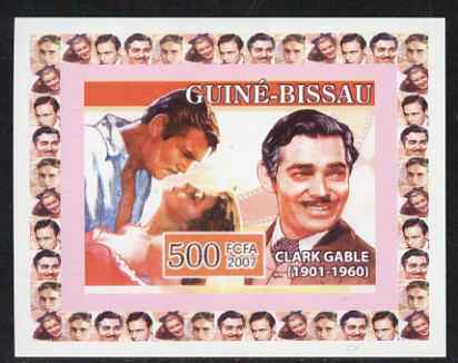 Guinea - Bissau 2007 Cinema Stars #3 - Clark Gable individual imperf deluxe sheet unmounted mint. Note this item is privately produced and is offered purely on its thematic appeal