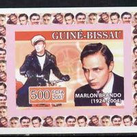 Guinea - Bissau 2007 Cinema Stars #4 - Marlon Brando individual imperf deluxe sheet unmounted mint. Note this item is privately produced and is offered purely on its thematic appeal