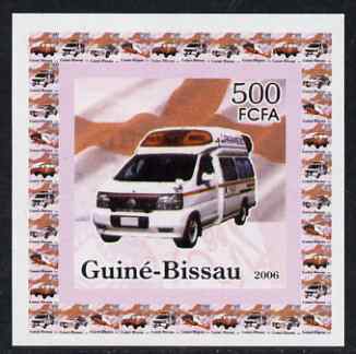 Guinea - Bissau 2006 Red Cross & Emergency Services #3 - Ambulance individual imperf deluxe sheet unmounted mint. Note this item is privately produced and is offered purely on its thematic appeal