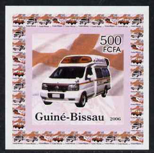 Guinea - Bissau 2006 Red Cross & Emergency Services #3 - Ambulance individual imperf deluxe sheet unmounted mint. Note this item is privately produced and is offered purely on its thematic appeal