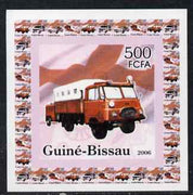 Guinea - Bissau 2006 Red Cross & Emergency Services #4 - Fire Truck individual imperf deluxe sheet unmounted mint. Note this item is privately produced and is offered purely on its thematic appeal