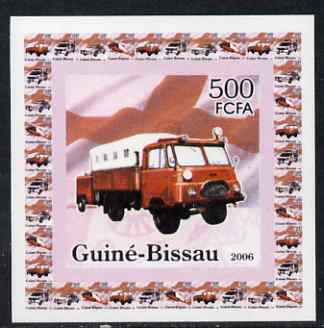 Guinea - Bissau 2006 Red Cross & Emergency Services #4 - Fire Truck individual imperf deluxe sheet unmounted mint. Note this item is privately produced and is offered purely on its thematic appeal