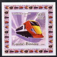 Guinea - Bissau 2006 Famous Trains #1 - Gatwick Express individual imperf deluxe sheet unmounted mint. Note this item is privately produced and is offered purely on its thematic appeal