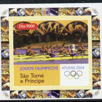 St Thomas & Prince Islands 2004 Athens Olympic Games #1 - Rowing individual imperf deluxe sheet unmounted mint. Note this item is privately produced and is offered purely on its thematic appeal