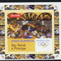 St Thomas & Prince Islands 2004 Athens Olympic Games #2 - Running individual imperf deluxe sheet unmounted mint. Note this item is privately produced and is offered purely on its thematic appeal