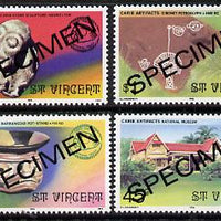 St Vincent 1976 National Trust set of 4 (Artefacts, etc) opt'd Specimen unmounted mint, as SG 498-501*